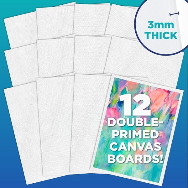 8x10 Canvas Panel Boards Value Pack of 12, Primed, Perfect for Painting 3