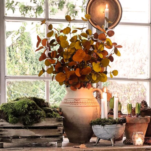 Artificial Fall Eucalyptus Leaves Greenery Stems Plants 3