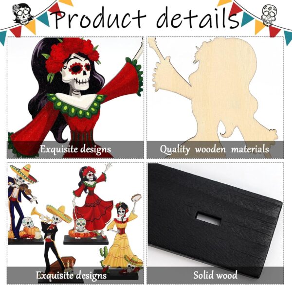 4 Pieces Day of The Dead Table Top 3