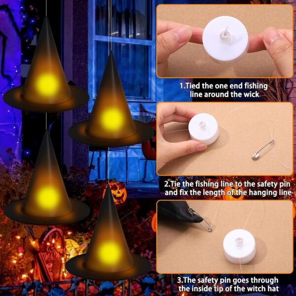 Halloween Hanging Witch Hats Decoration 3