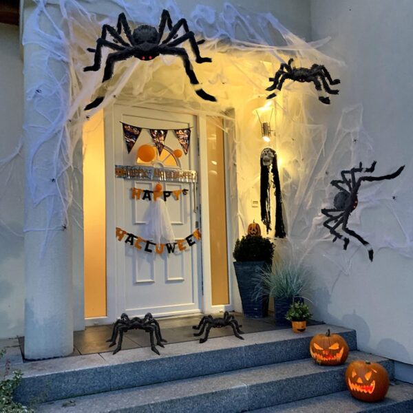5 Pcs Halloween Spiders Halloween Decorations Outdoor 2