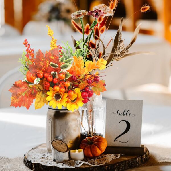 Fall Stems Artificial Berry Picks Artificial Flowers Mum Autumn Fall Floral Picks 2