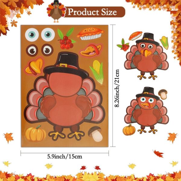 Thanksgiving Stickers, Turkey Stickers, 30 Pcs 2