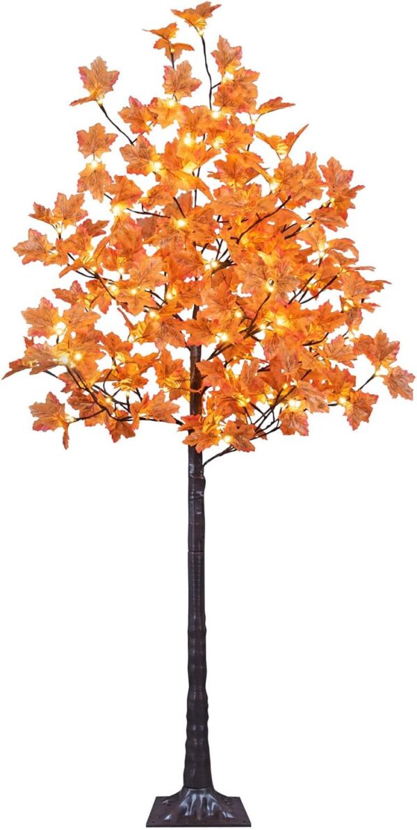 6FT 120LED Artificial Lighted Maple Tree Warm White 1