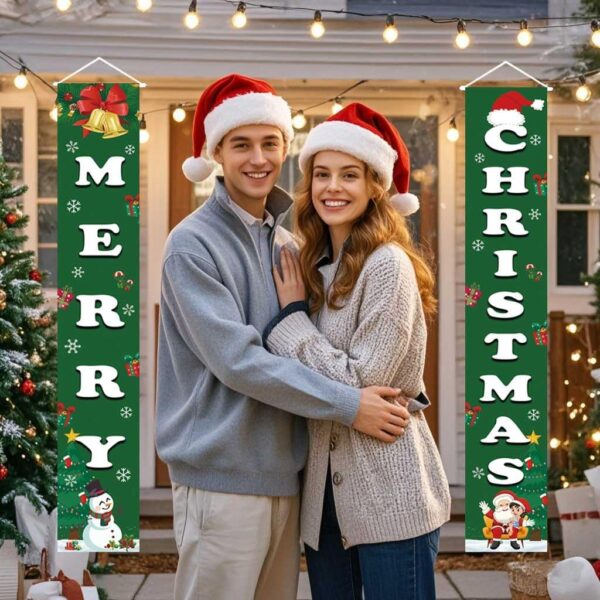Christmas Decorations Merry Christmas Banner Outdoor Indoor 3