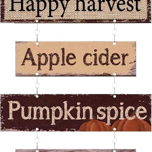 718DK3TDypL._AC_SL1500_ Thanksgiving Hanging Signs Autumn Indoor Outdoor