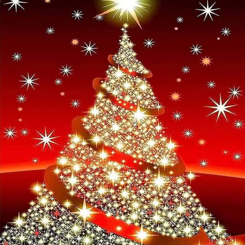 DIY 5D Diamond Art Christmas Tree Picture