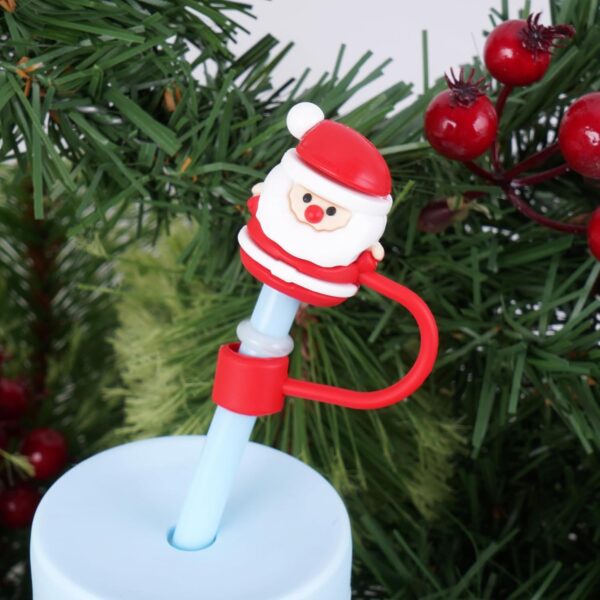 4 Pcs Christmas Straw Cover Cap for Stanley Cup 5
