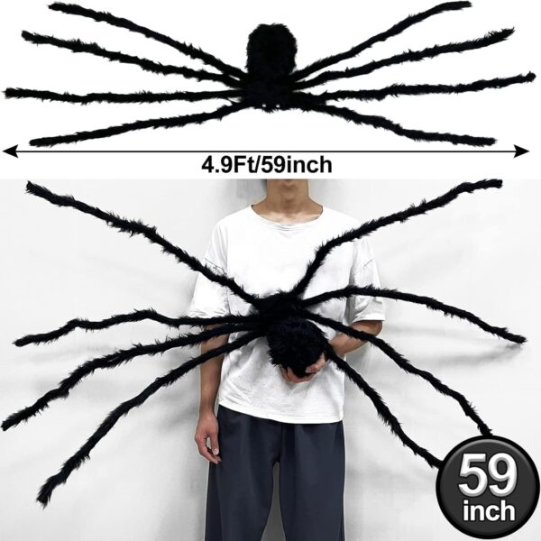 4.9Ft Halloween Decorations Outside Giant Spider 3
