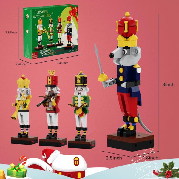 Christmas Nutcracker Building Kits, Xmas Nutcracker King and Soldier 5
