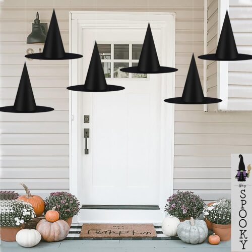 Halloween Black Witches Hats Costume Accessory Decorations