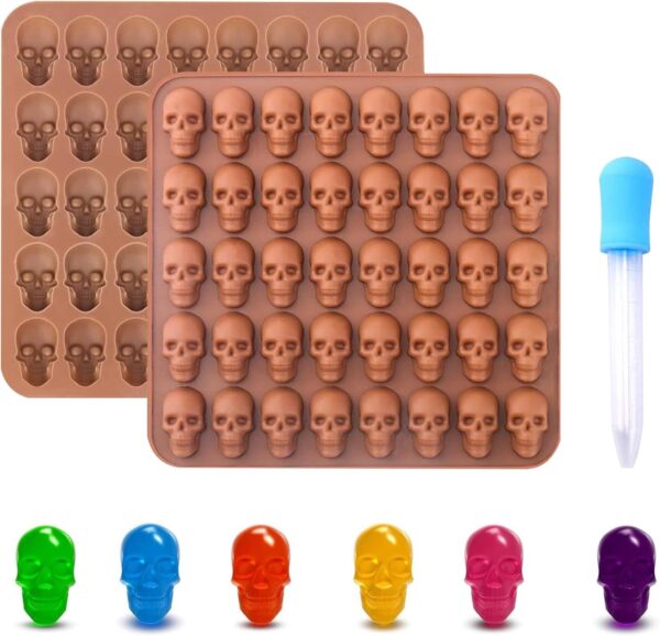 Halloween Skull Silicone Molds, 2 Pack 1