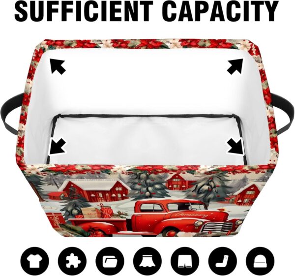 Christmas Red Truck Basket, Christmas Storage 5