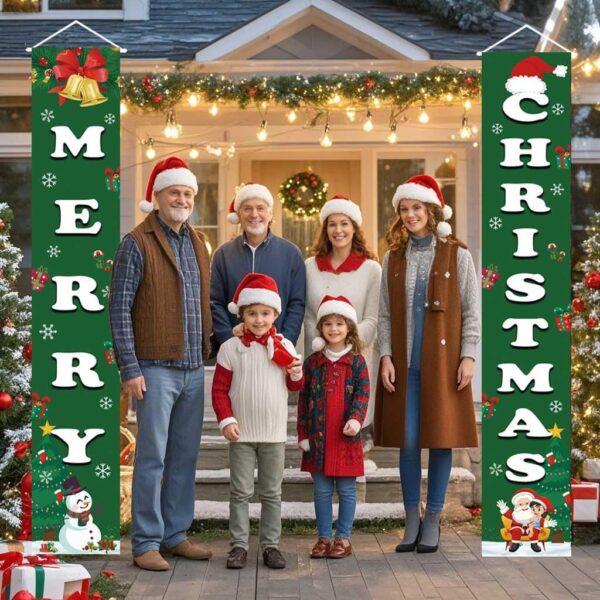 Christmas Decorations Merry Christmas Banner Outdoor Indoor 4