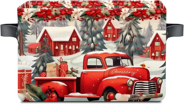 Christmas Red Truck Basket, Christmas Storage 1
