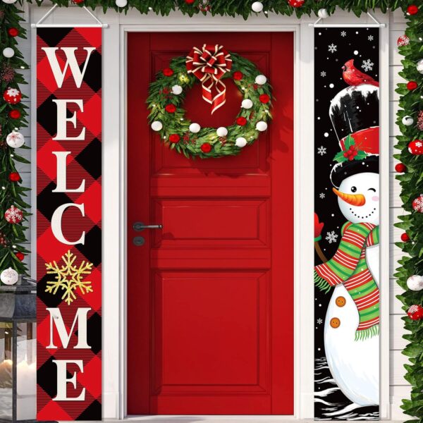 Christmas Porch Signs Snowman Christmas Decorations 2