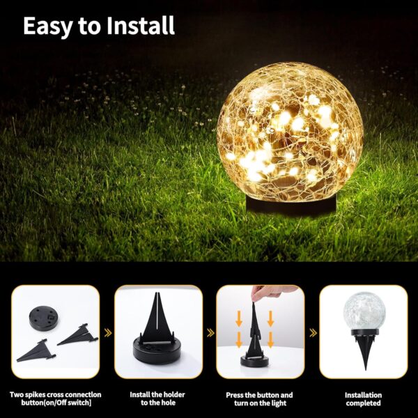 Solar Globe Lights Outdoor Waterproof-Solar Balls 4
