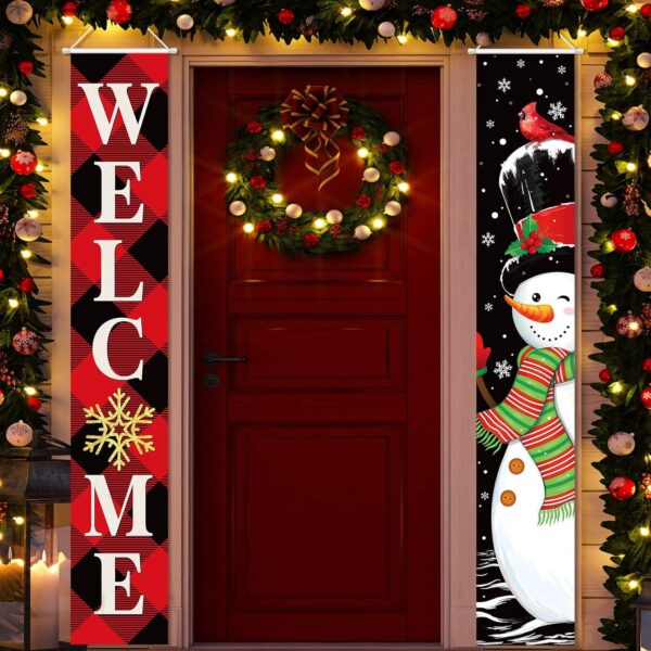 Christmas Porch Signs Snowman Christmas Decorations 1