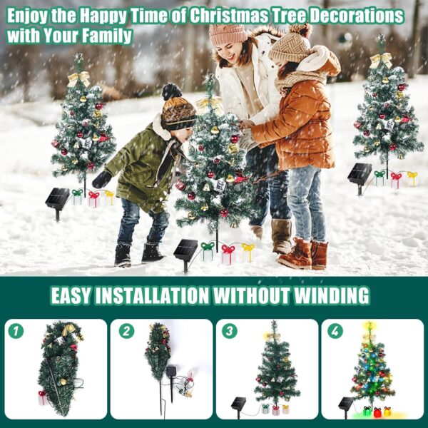Solar Christmas Tree Lights Outside Decorations 5