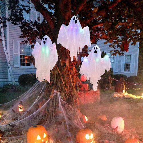 Light Up White Hanging Ghost