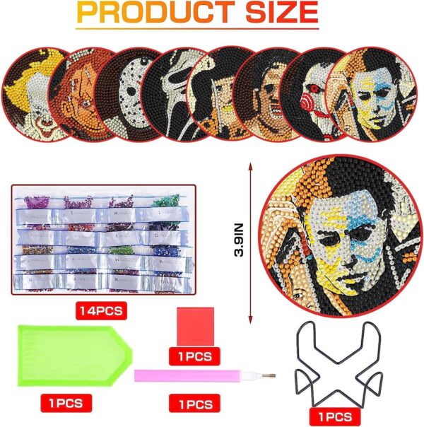 DIY Halloween Coaster Diamond Art Kits 4