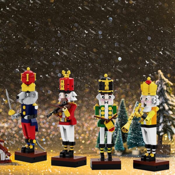 Christmas Nutcracker Building Kits, Xmas Nutcracker King and Soldier 4