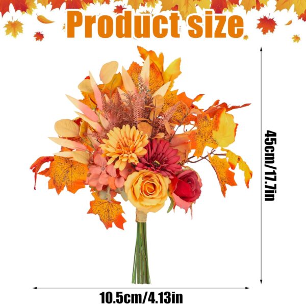 Artificial Fall Flowers Bouquets Silk Orange 2