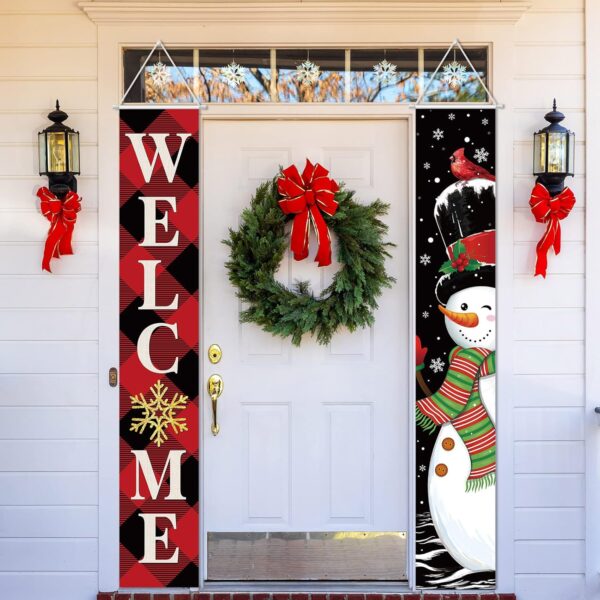 Christmas Porch Signs Snowman Christmas Decorations 4