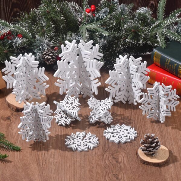 8 Set 3D Snowflake Christmas Table Decorations 5