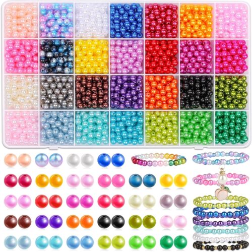 81S5MUuytQL._AC_SL1500_ 2240Pcs Colored Pearl Beads in 28 Colors for Jewelry Making