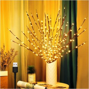 3 Pack Twig Lights, Prelit Branches