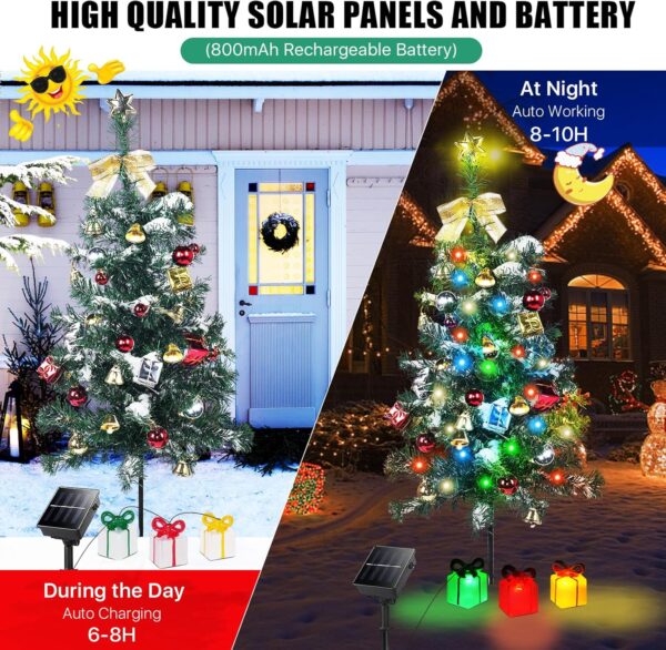 Solar Christmas Tree Lights Outside Decorations 2