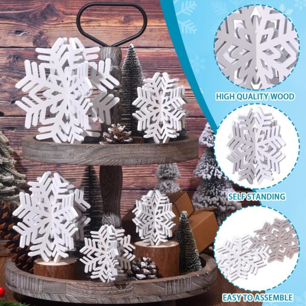 8 Set 3D Snowflake Christmas Table Decorations 3