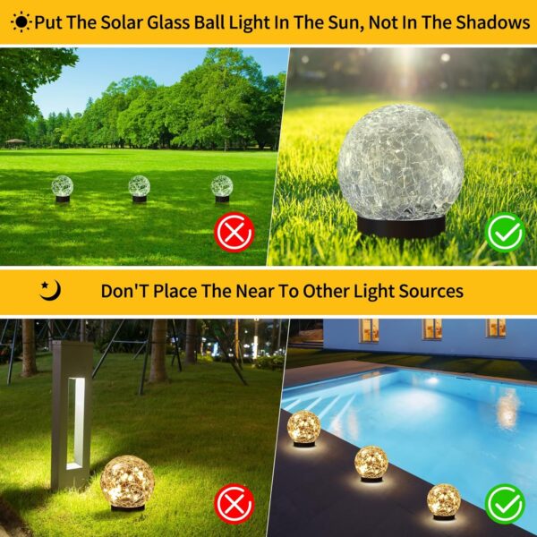 Solar Globe Lights Outdoor Waterproof-Solar Balls 2