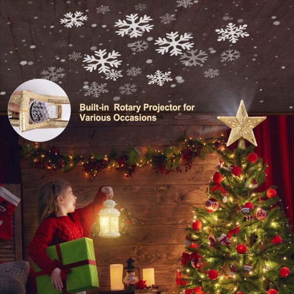 Christmas Star Tree Topper with Built-in Led Snowflake 5