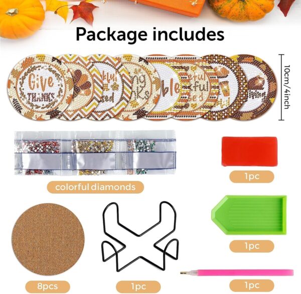 Thanksgiving Day Diamond Coasters Kits 2