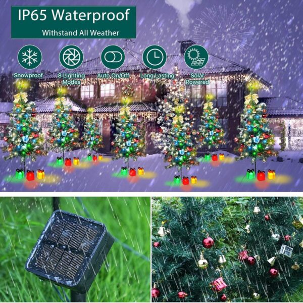 Solar Christmas Tree Lights Outside Decorations 3
