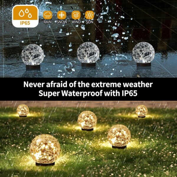 Solar Globe Lights Outdoor Waterproof-Solar Balls 3
