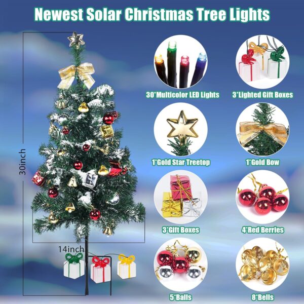 Solar Christmas Tree Lights Outside Decorations 4