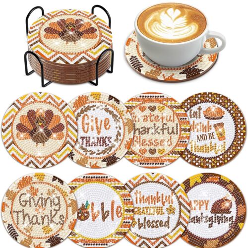 Thanksgiving Day Diamond Coasters Kits