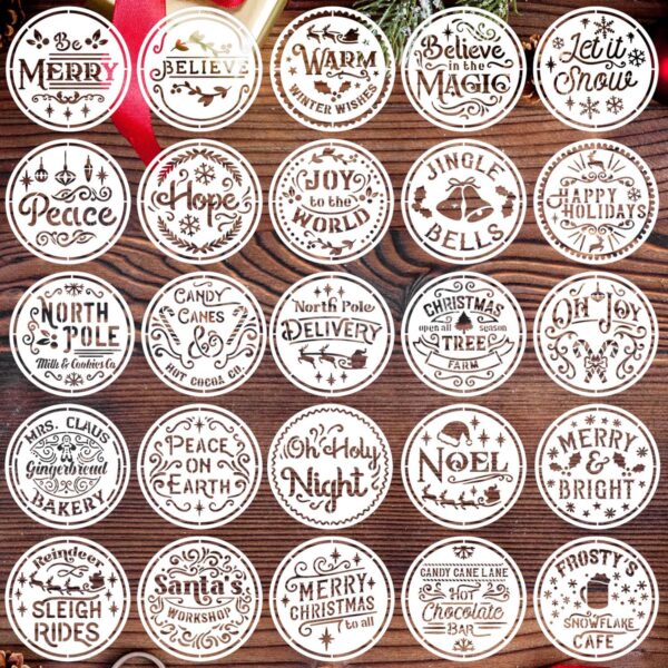 Small Christmas Stencils 4inch 1