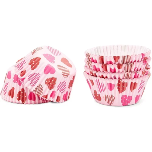 s-l1600 (4) Mini Cupcake Wrappers for Baking 3 Pink Design