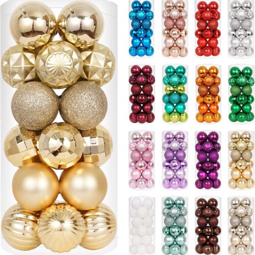 1 24ct Christmas Ball Ornaments Shatterproof