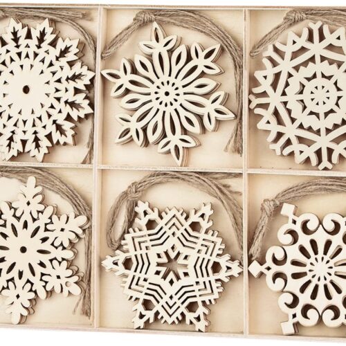 1 30 pcs 4 inch Christmas Ornaments Snowflakes Shaped Embellishments