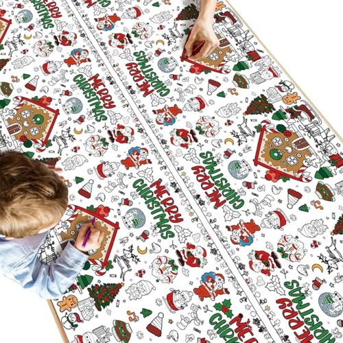 Christmas Coloring Tablecloth - Christmas Decorations | Christmas Table Decor Indoor