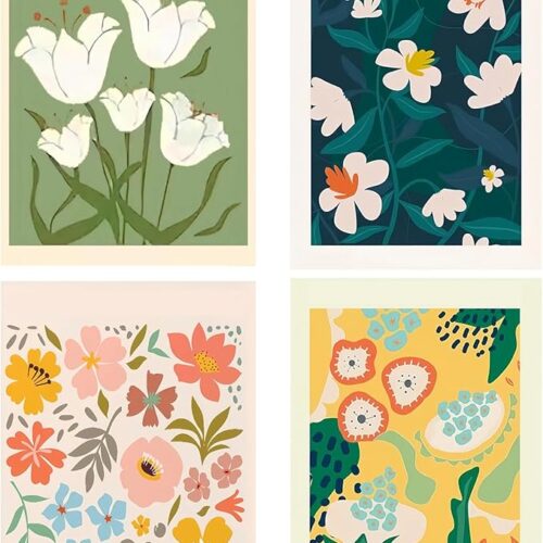 4 Pcs Diamond Art Kits DIY Painting for Adult Aesthetic Wall Diamond Crafts