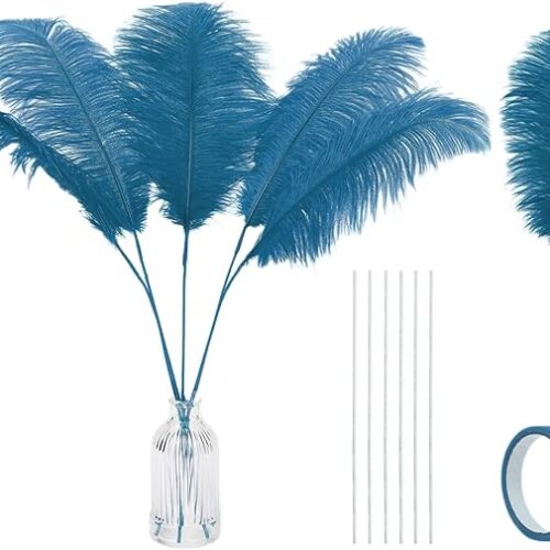 1 20pcs Making Kit 22 Inch Boho Ostrich Feathers for Vase, Floral Arrangement