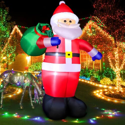 1 8 FT Christmas Inflatable Santa Claus Outdoor Decorations