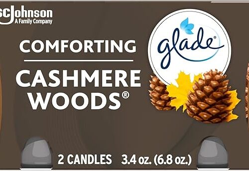 1 Candle Jar, Air Freshener, Cashmere Woods, 3.4 Oz, 2 Count