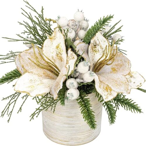 11.4 Inch Christmas Tree Large Artificial Potted Christmas Arrangment in Pot